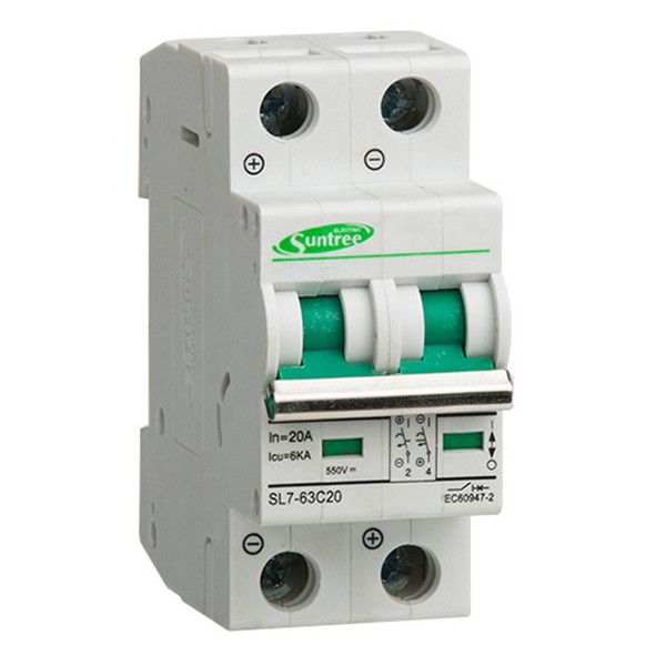 Interruptor Termomagnetico de CC 550V SL7-63 550V 2P 40A
