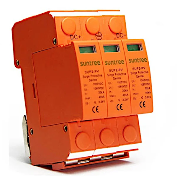SunTree Descargador de sobretensiones CC Tipo II 1000Vcc SUP2-PV1000V - SKU: AC00010