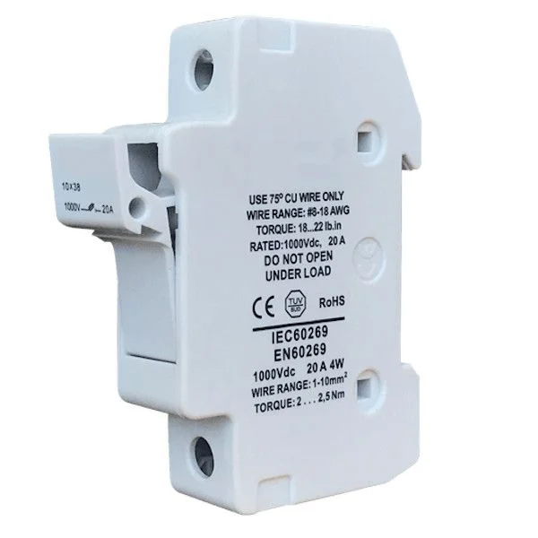 SunTree Porta Fusible Solar 10x38mm gPV 1100VDC 25A - SKU: AC00004